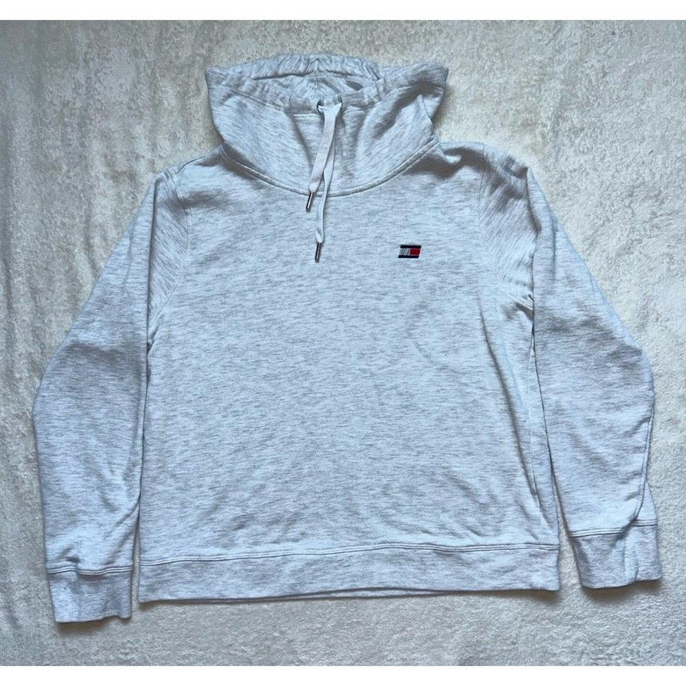 Tommy Hilfiger Sport Women's Sweatshirt Mock Collar w/Ties Y2K Tommy Girl Sz M